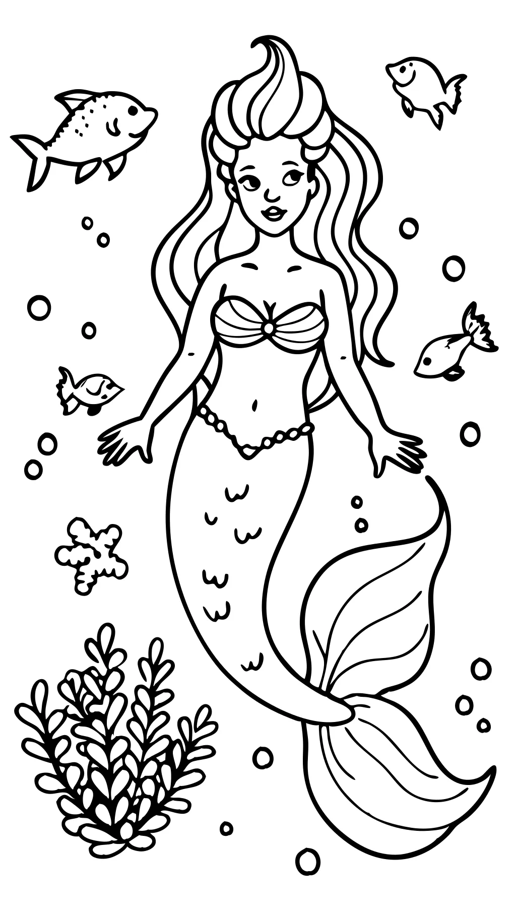 coloriage sirène gratuit imprimable